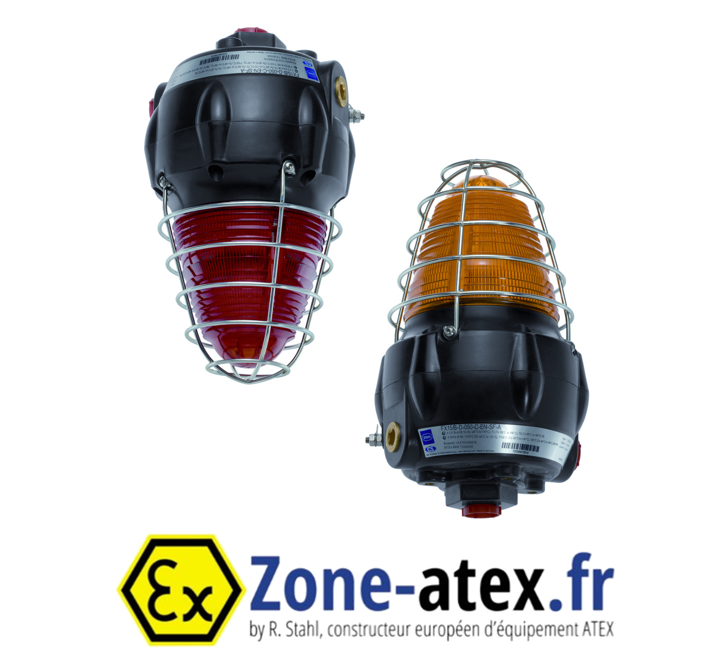 Feu flash au xenon ou feu fixe à LED ATEX